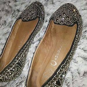 Ibiza Last Jeffrey Campbell Beaded/RhinestoneFlats